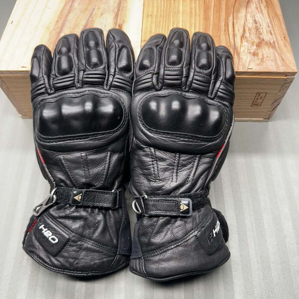 EUC REV'IT! H2O Waterproof Leather Motorcycle Gloves Women Size Large